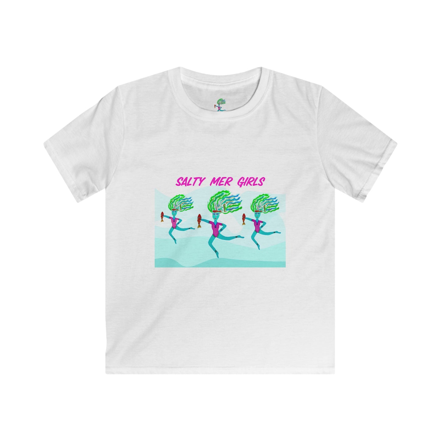 Salty Mer Girls Kids Softstyle Tee