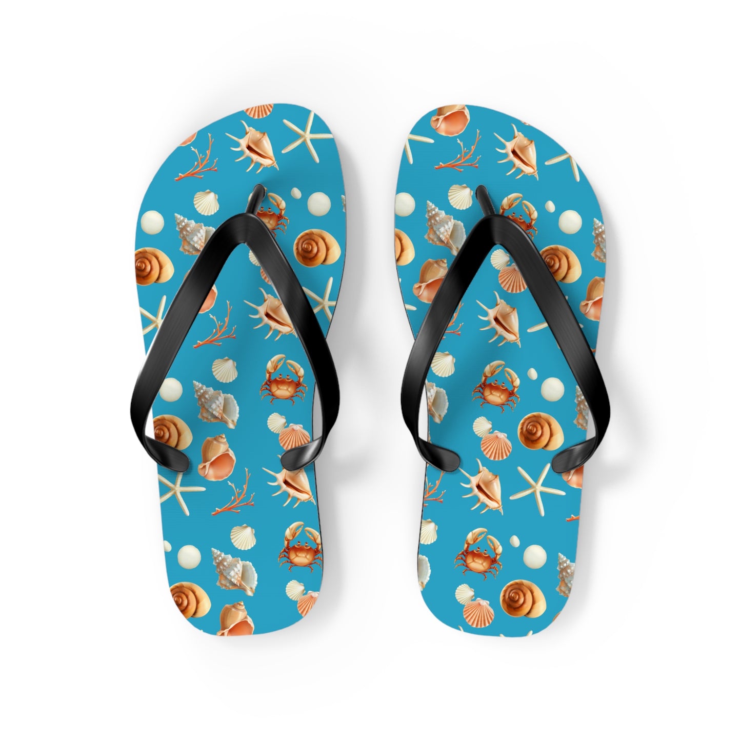 Sea Shells by the Seashore Flip Flops (M = 9/10 US)