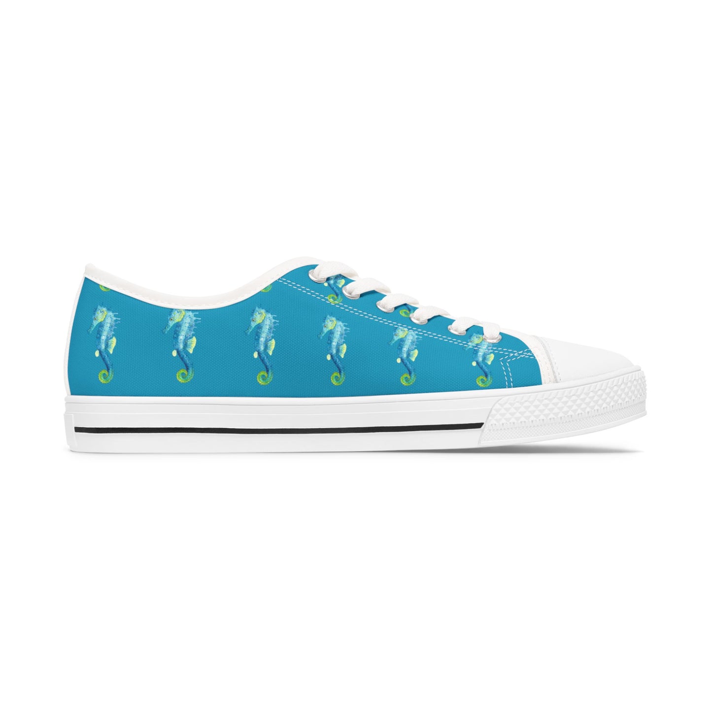 Seahorse Women's Low Top Sneakers - Beach Vibes Casual Footwear