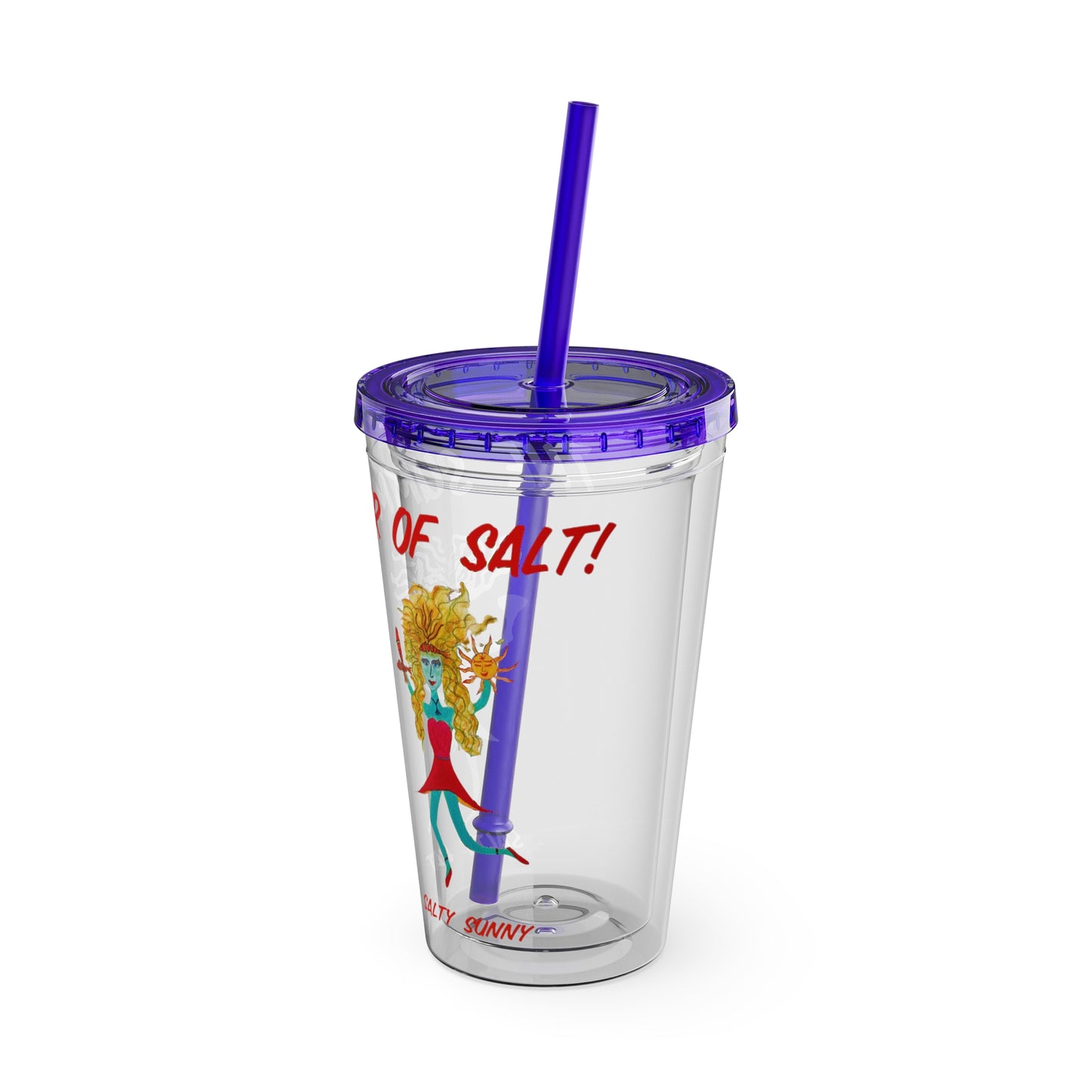 The Summer of Salt - Sunsplash Tumbler with Straw, 16oz