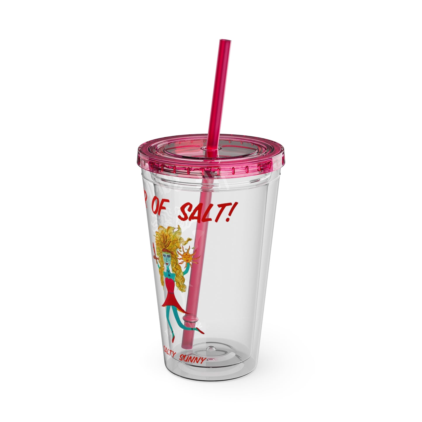 The Summer of Salt - Sunsplash Tumbler with Straw, 16oz