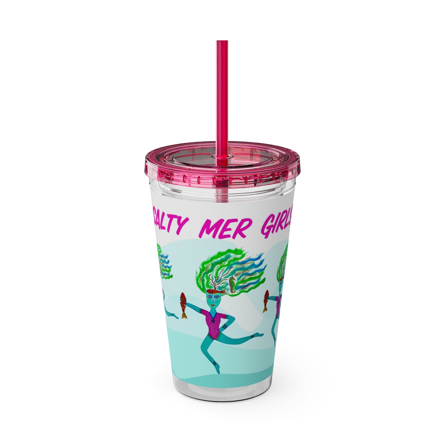 Salty Mer Girls - Sunsplash Tumbler with Straw, 16oz