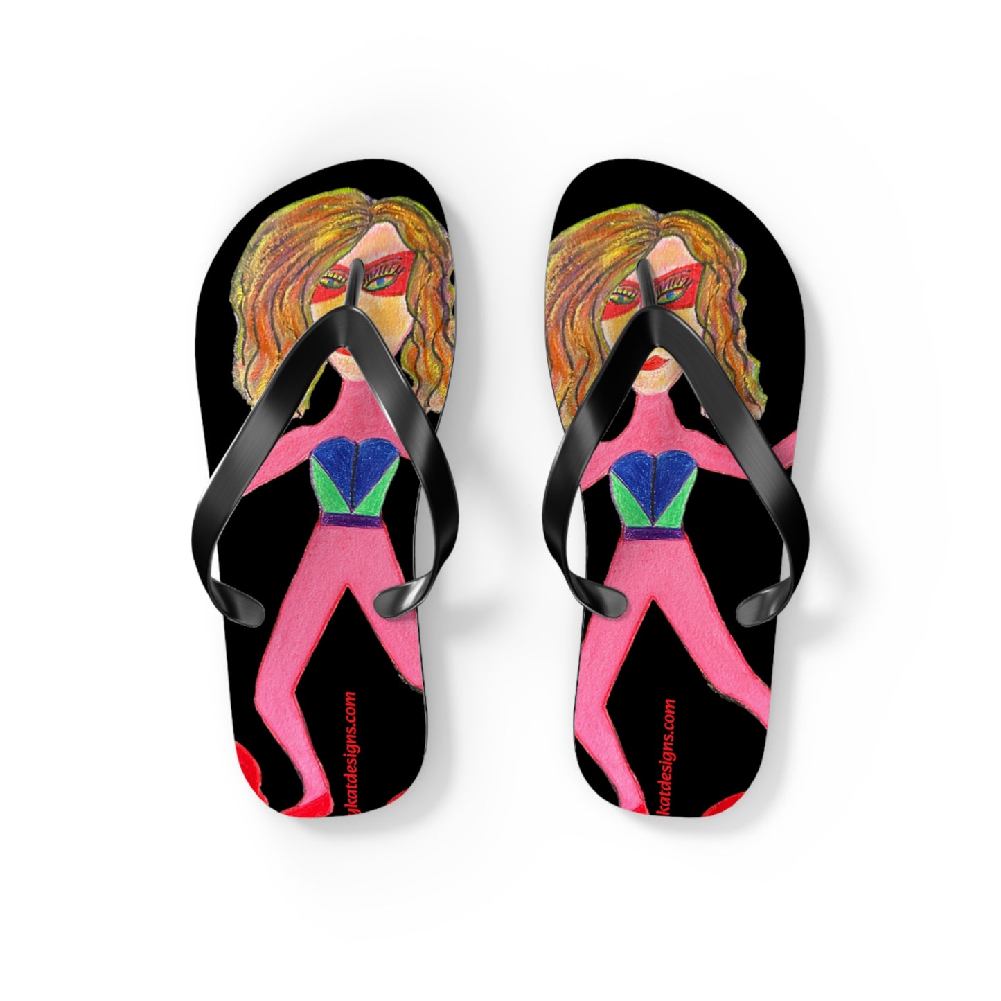 Super Heroine "PUSH" - Flip Flops (L) 11-12