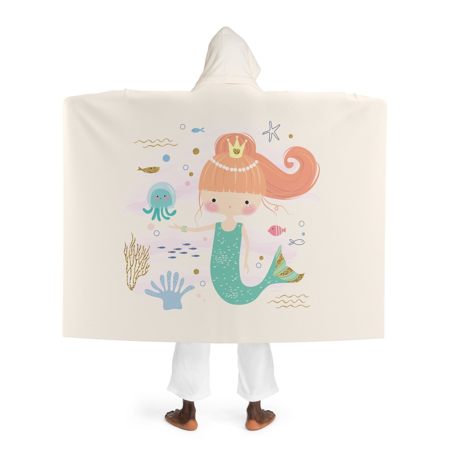 Mer Babies Hooded Sherpa Fleece Blanket