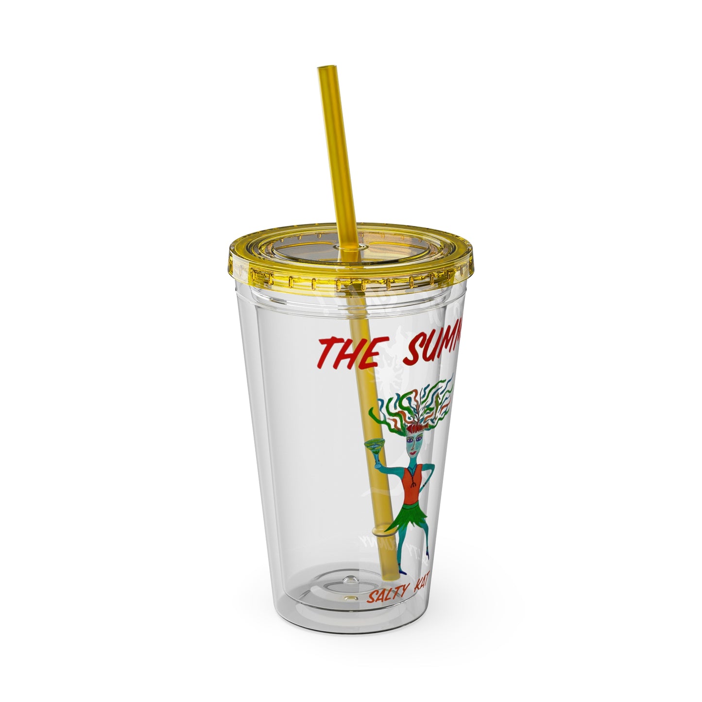 The Summer of Salt - Sunsplash Tumbler with Straw, 16oz