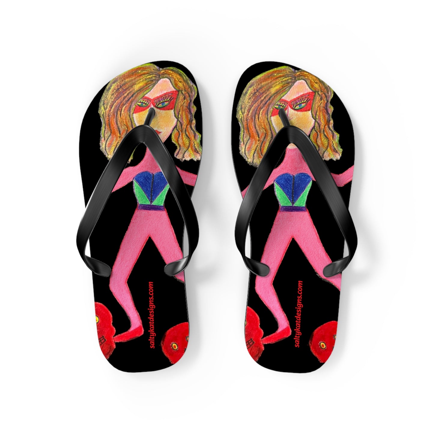 Super Heroine "PUSH" - Flip Flops (L) 11-12