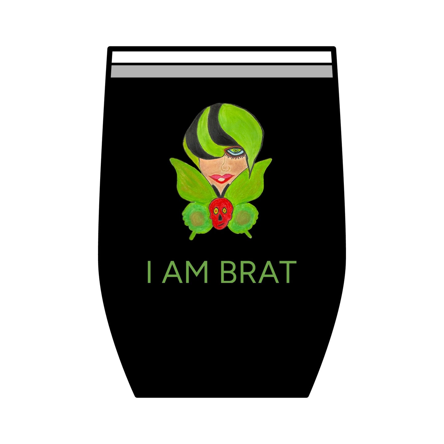 “I AM BRAT” - Wine Tumbler, 12oz