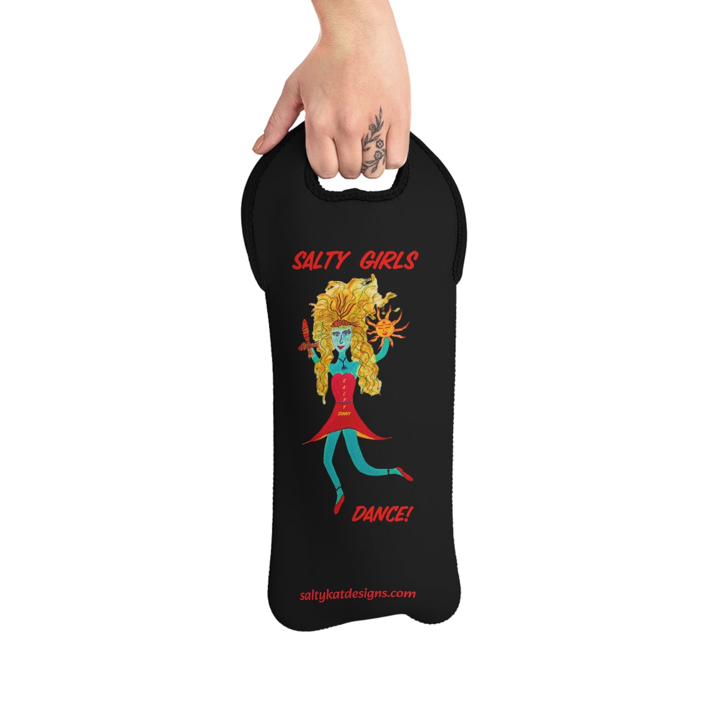 Salty Girls Dance - Wine Tote Bag