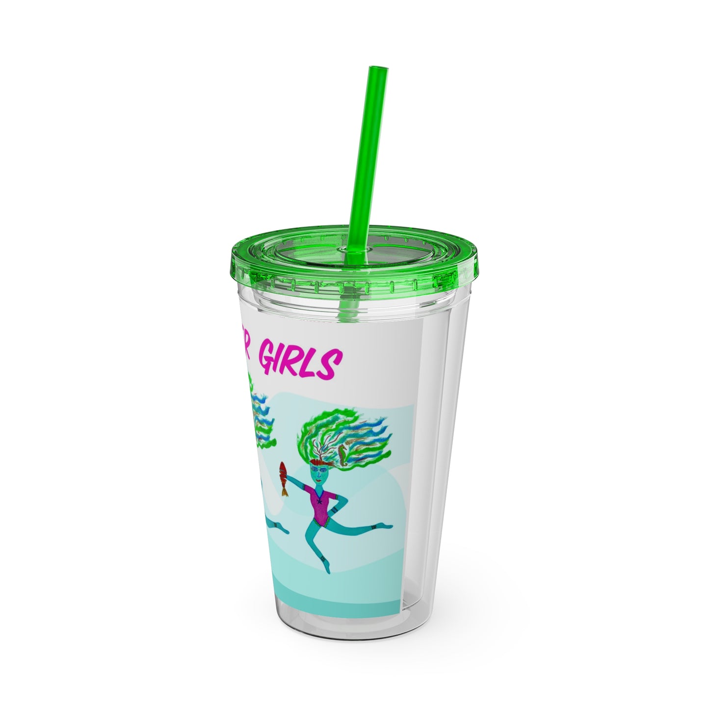 Salty Mer Girls - Sunsplash Tumbler with Straw, 16oz