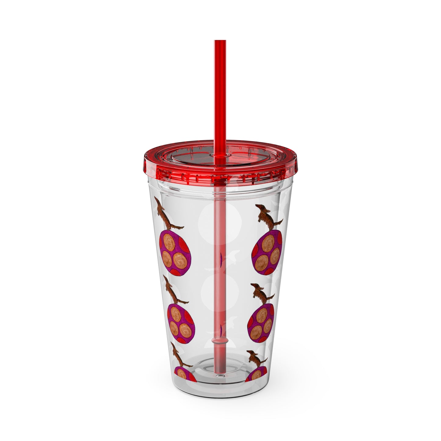 Chief Dancing Sunsplash Tumbler with Straw, 16oz