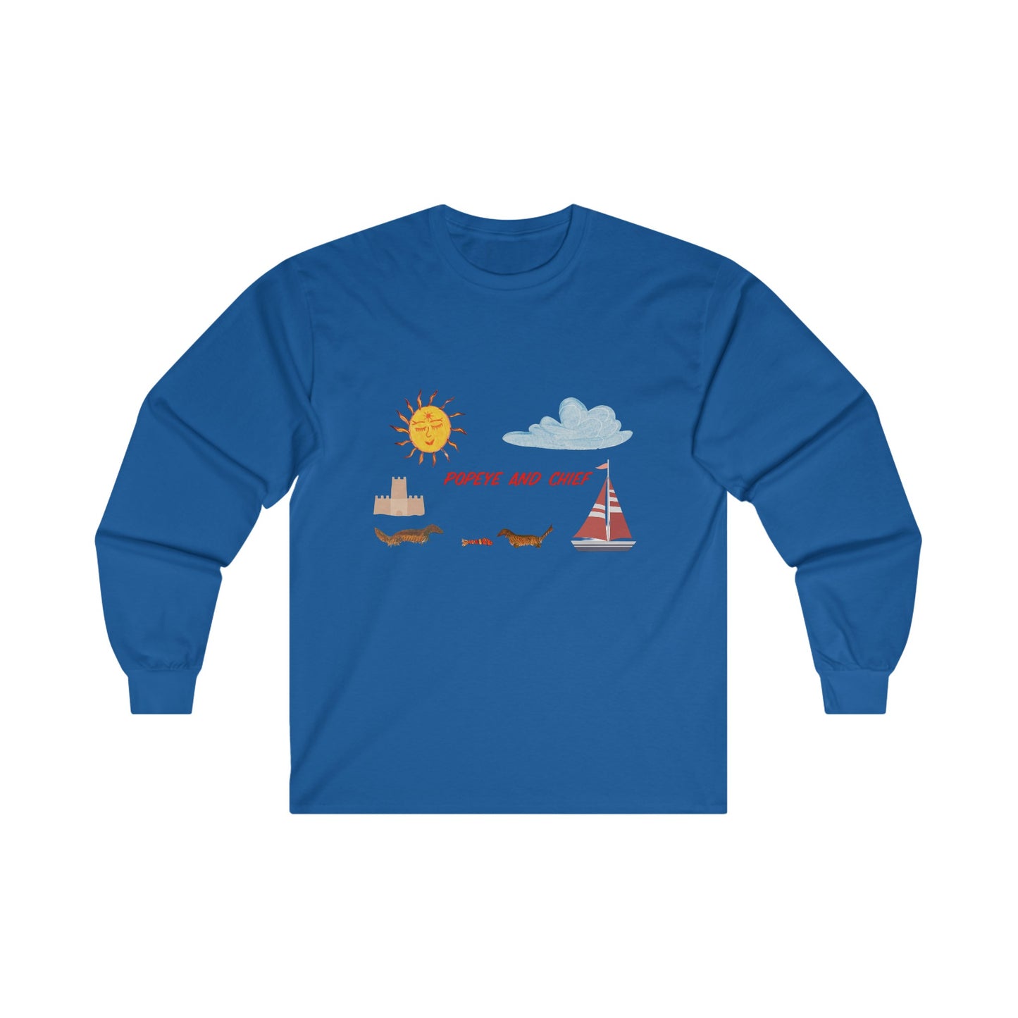 Popeye and Chief Long Sleeve Adult Unisex T