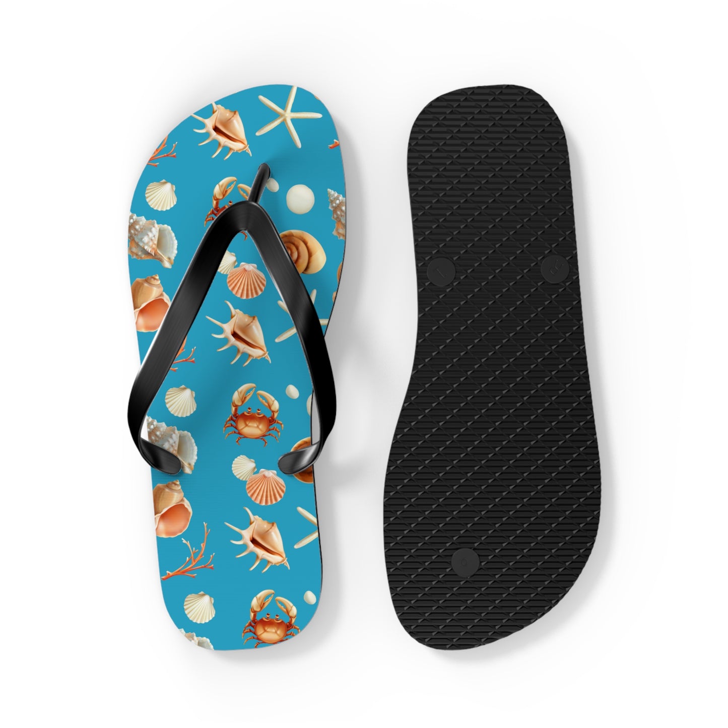 Sea Shells by the Seashore Flip Flops (L - 11/12 US)