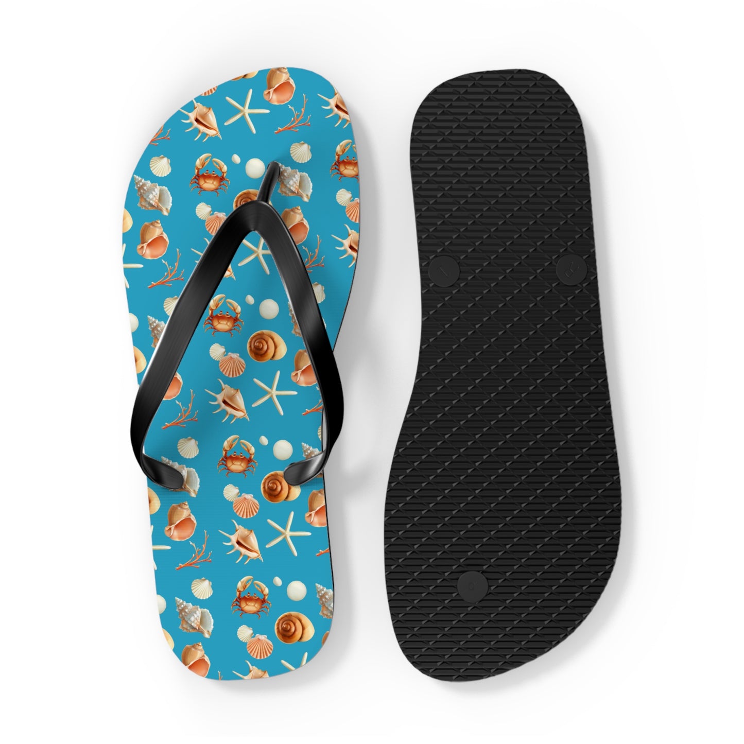 Sea Shells by the Seashore Flip Flops (S = 7/8  US)