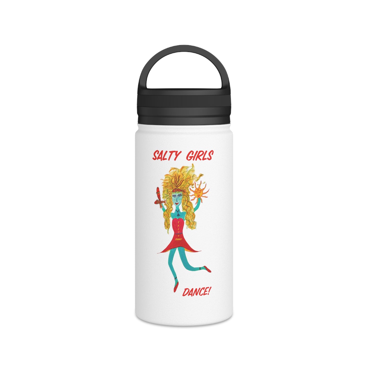 Salty Girls "Dance!" - Stainless Steel Water Bottle, Handle Lid