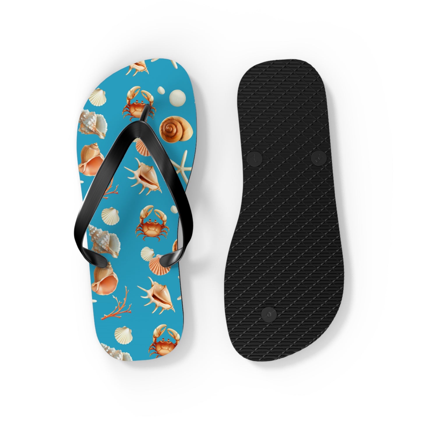 Sea Shells by the Seashore Flip Flops (L - 11/12 US)