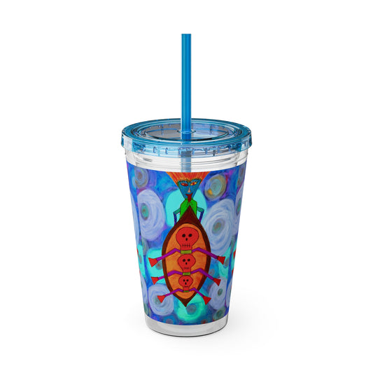 Girls With Grit Steer It! Sunsplash Tumbler with Straw, 16oz