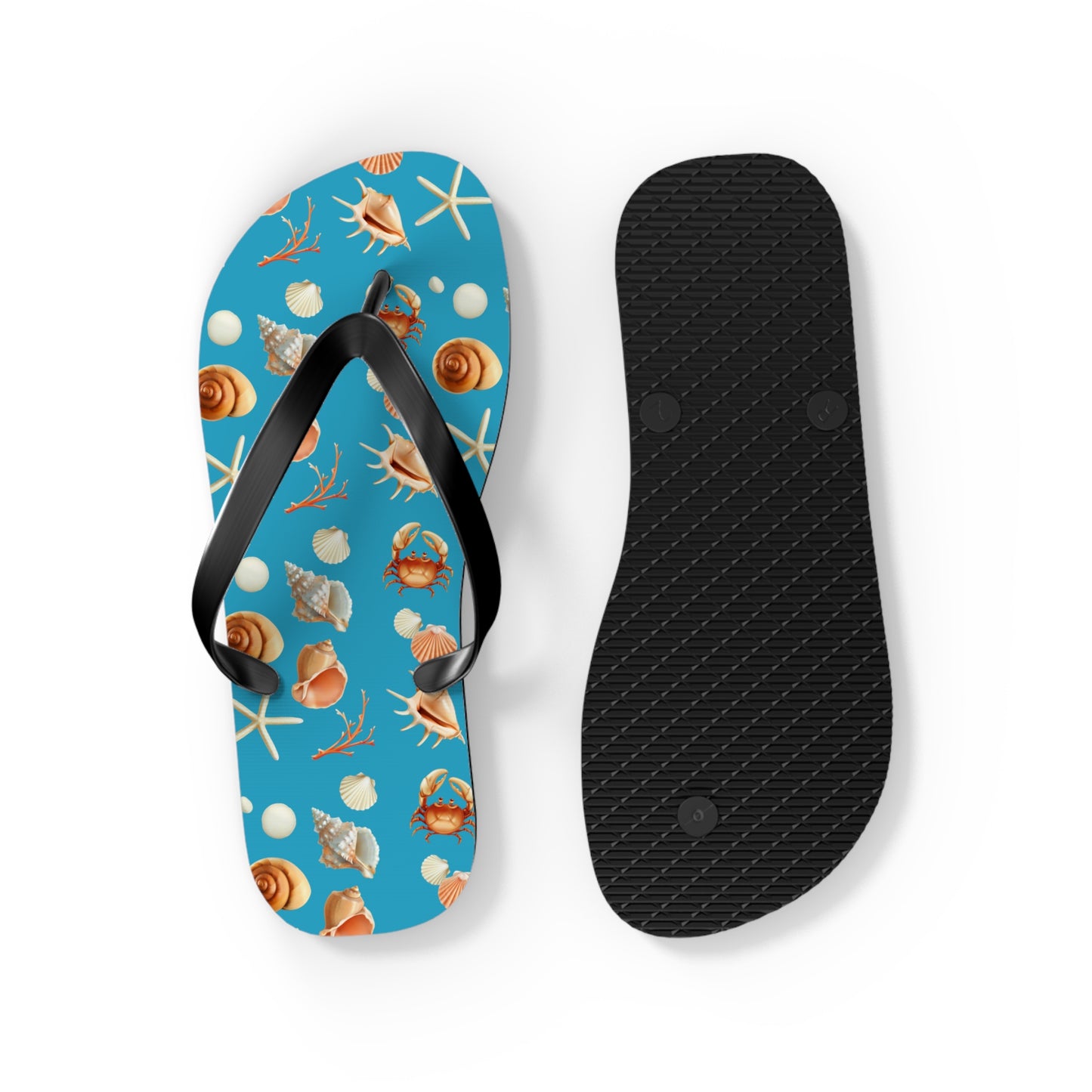 Sea Shells by the Seashore Flip Flops (M = 9/10 US)