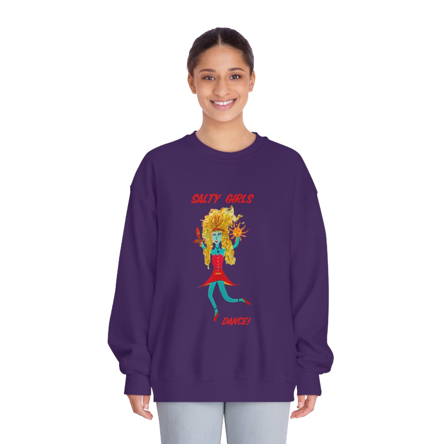 Salty Girls "Dance!" - Adult Unisex DryBlend® Crewneck Sweatshirt