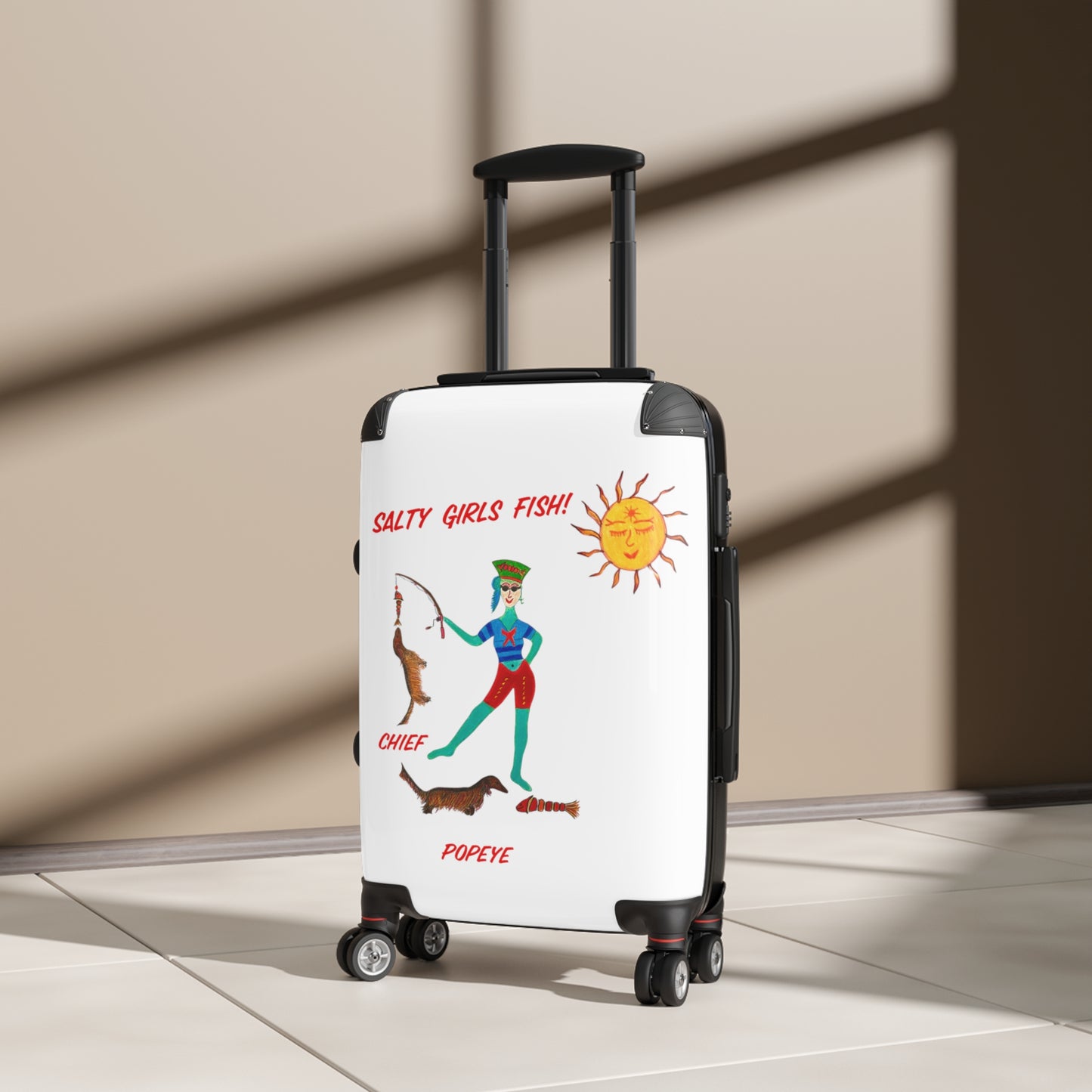 Salty Girls "Fish!" - Small Weekender Suitcase