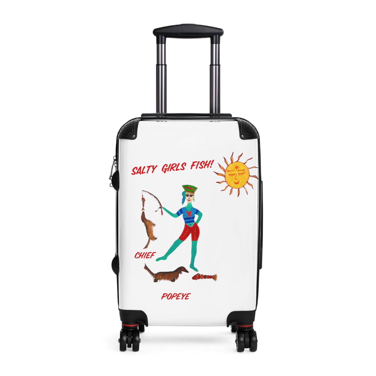 Salty Girls "Fish!" - Small Weekender Suitcase