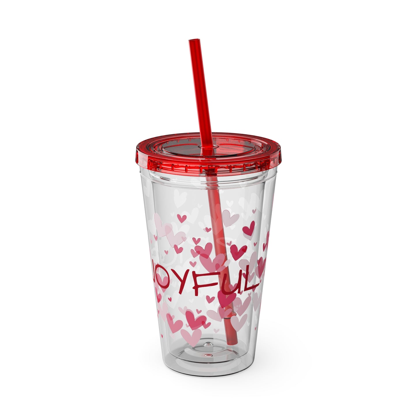 Joyful Warrior Sunsplash Tumbler with Straw, 16oz