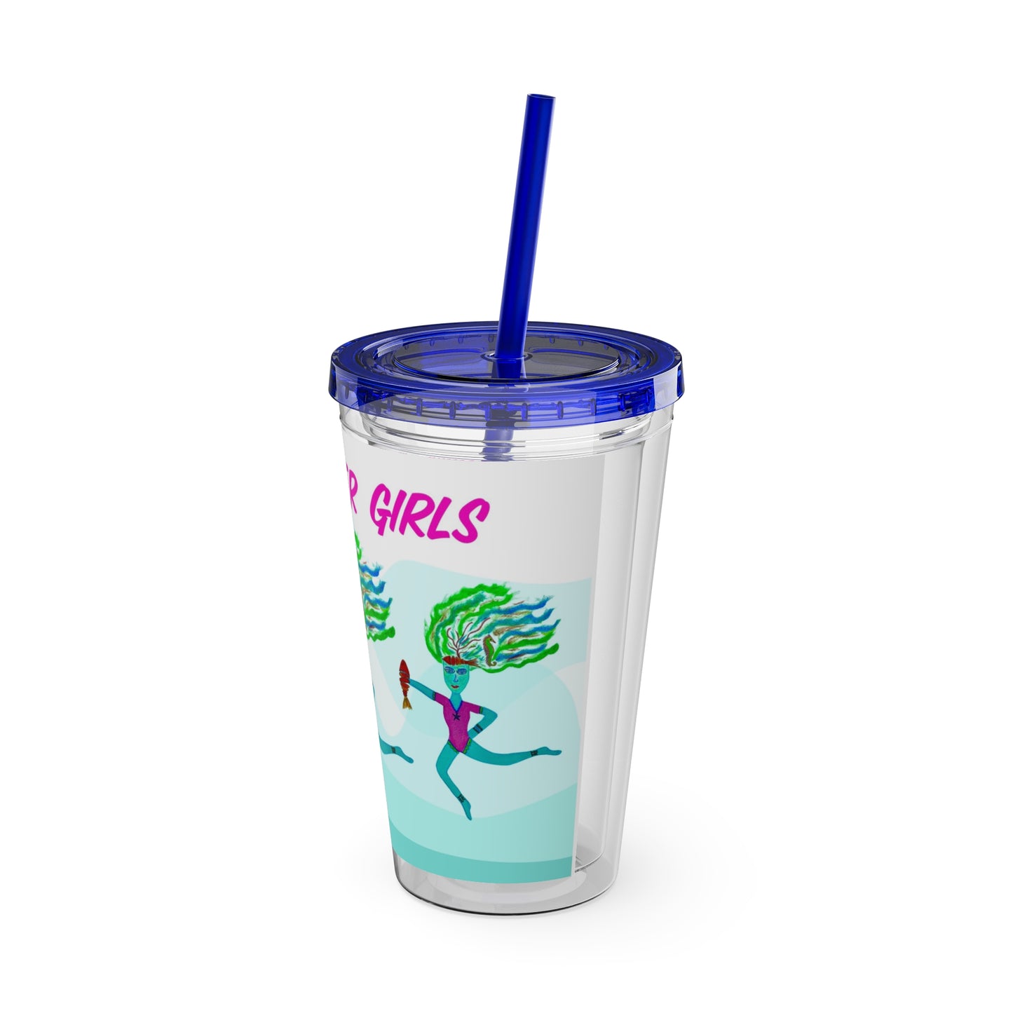 Salty Mer Girls - Sunsplash Tumbler with Straw, 16oz