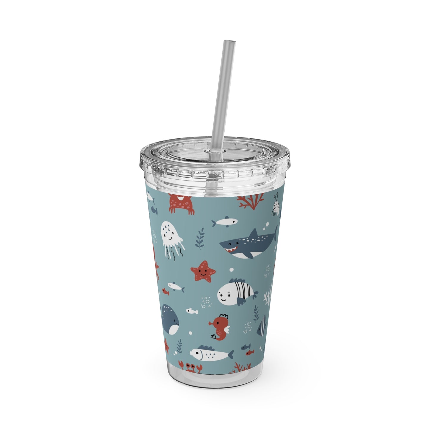 Tiny Whales and Fish Tumbler