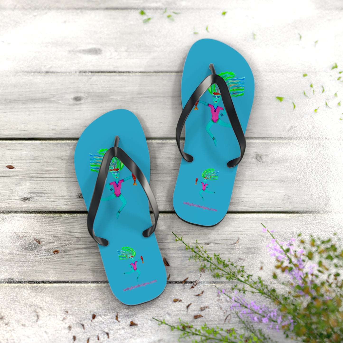 Mer Girls Flip Flops (L) 11-12