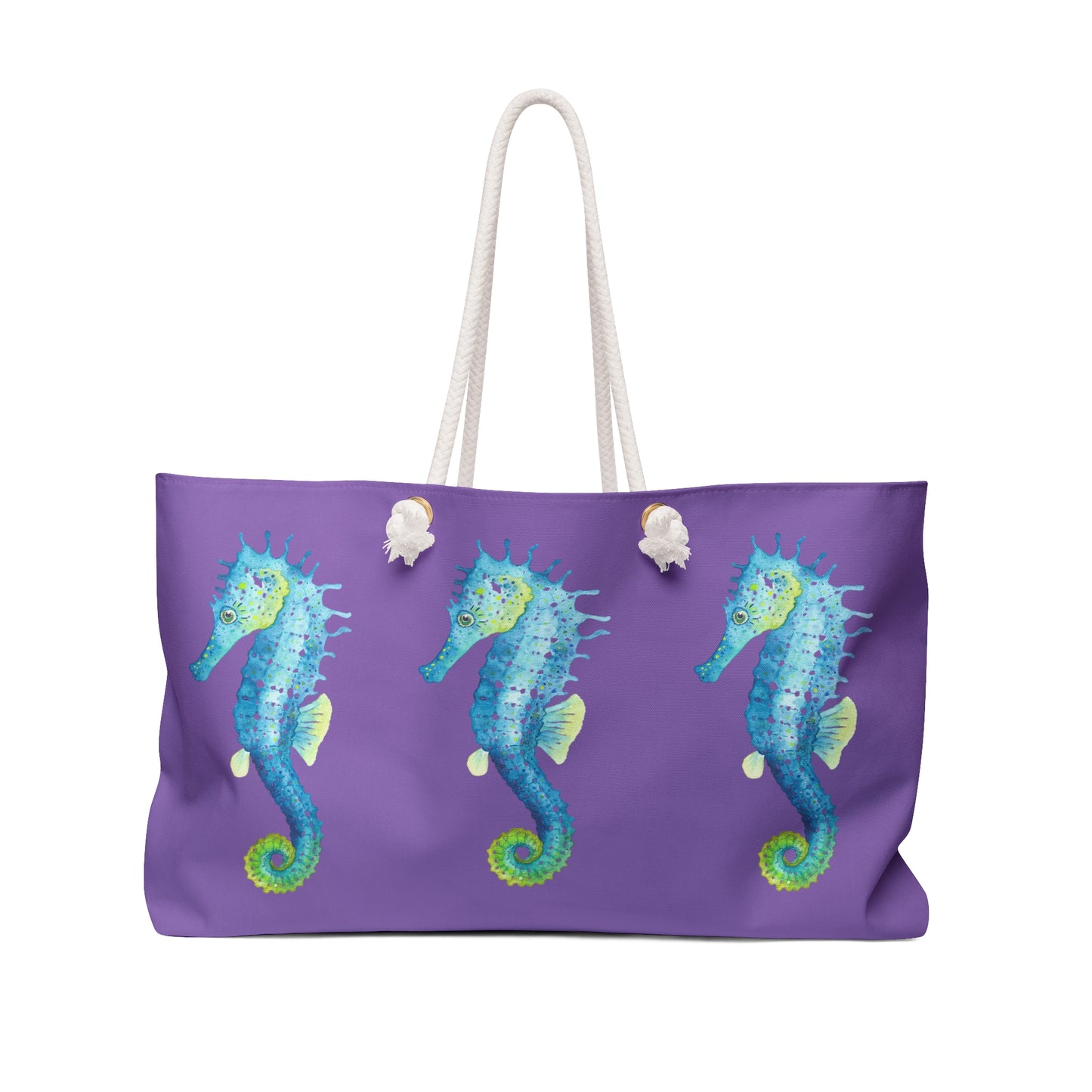 Sea Horse Beach Tote in Light Purple