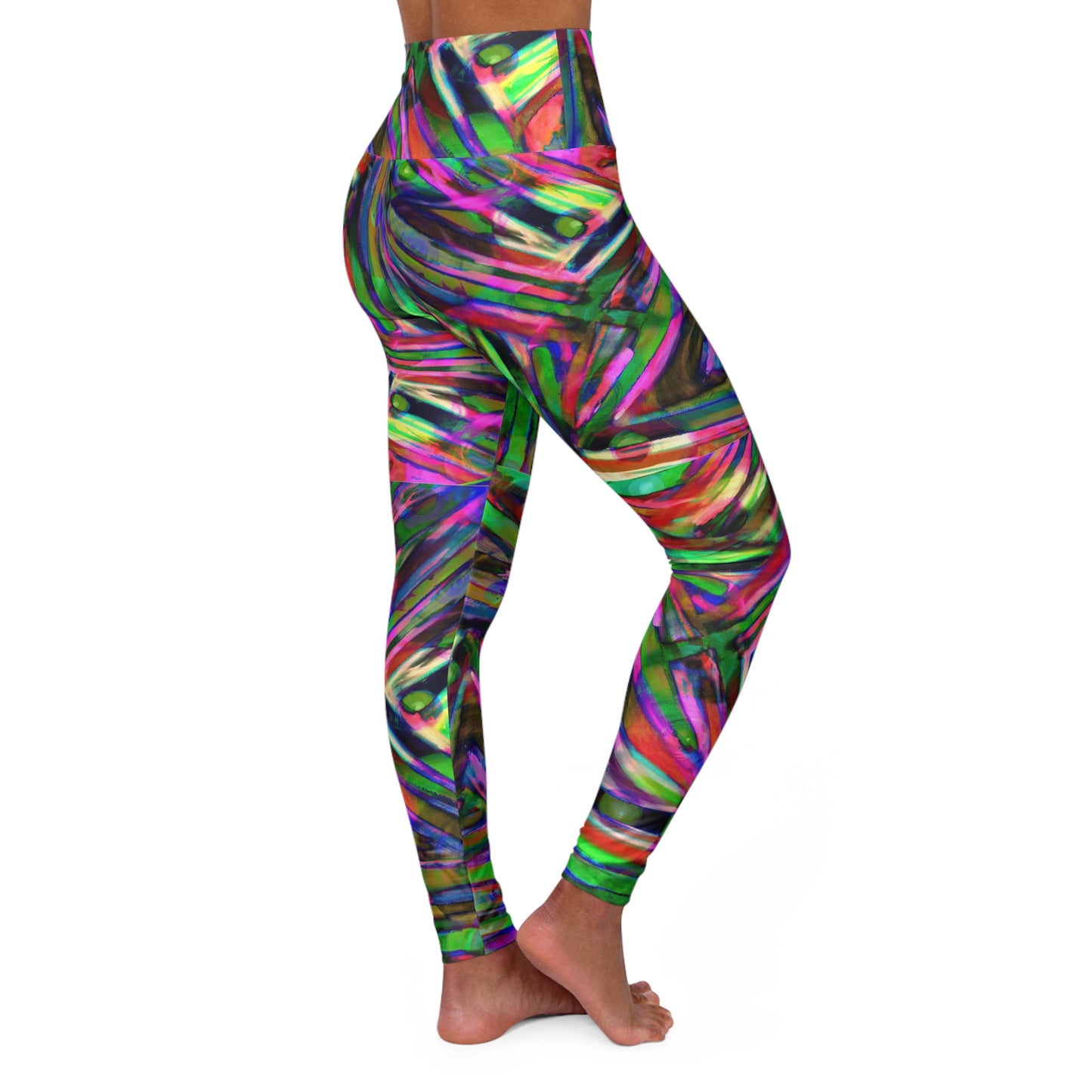 Colored Glass (Purple) - High Waisted Yoga Leggings