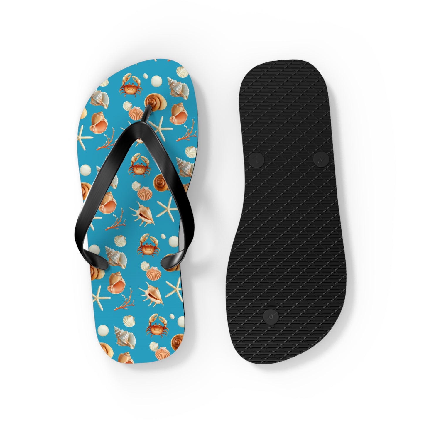 Sea Shells by the Seashore Flip Flops (S = 7/8  US)