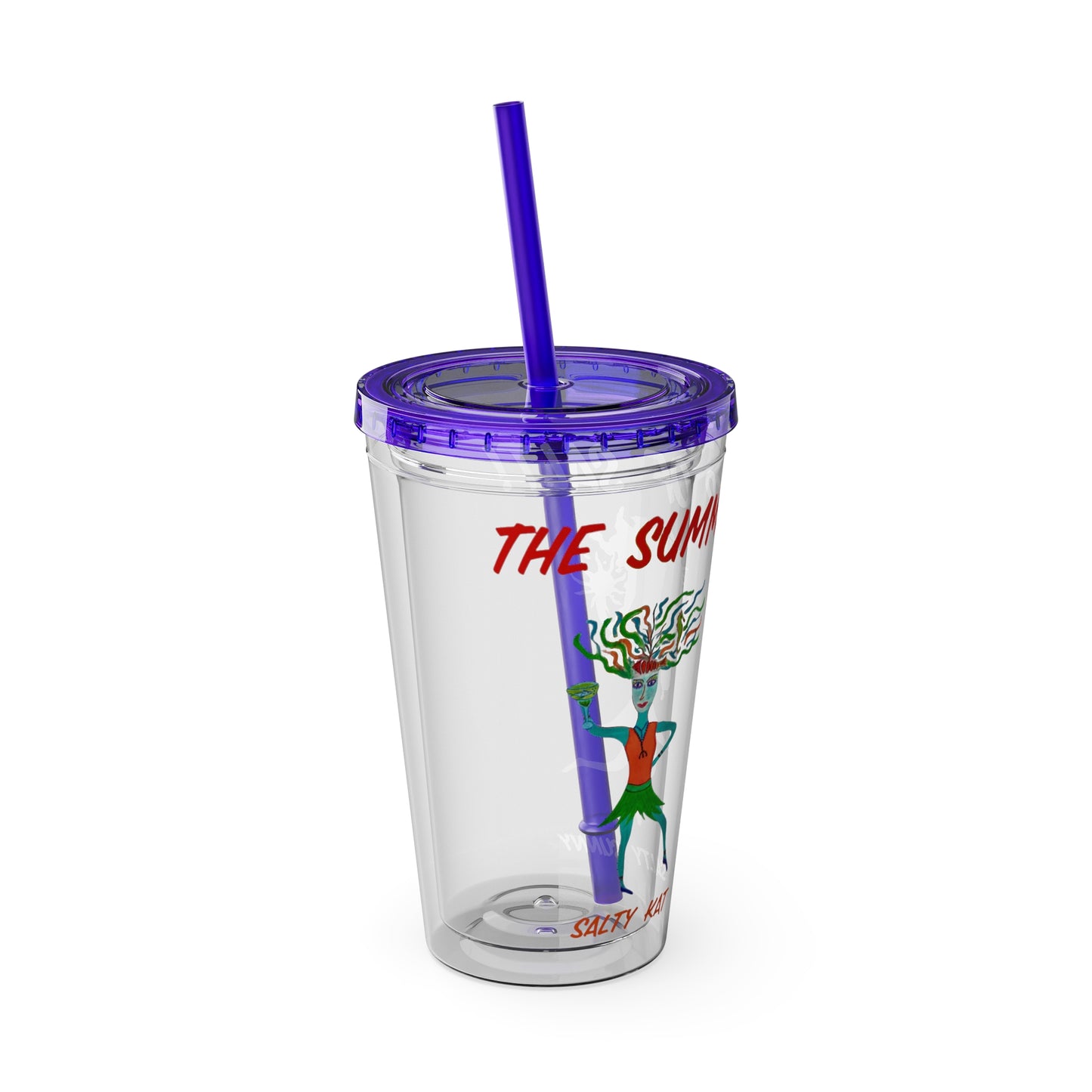 The Summer of Salt - Sunsplash Tumbler with Straw, 16oz