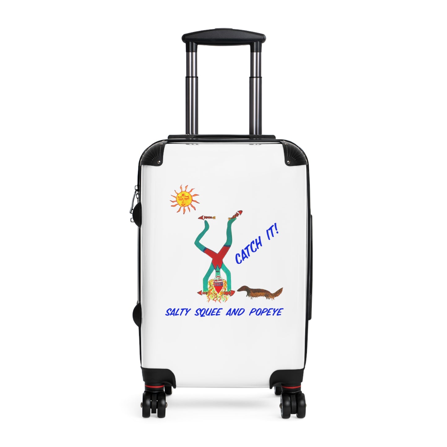 Salty Squee and Popeye "Catch It!" - Small Weekender Suitcase