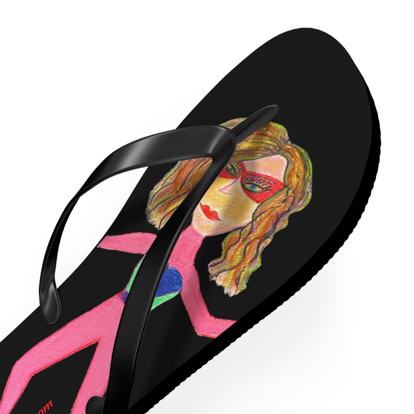 Super Heroine "PUSH" - Flip Flops (M) 9-10