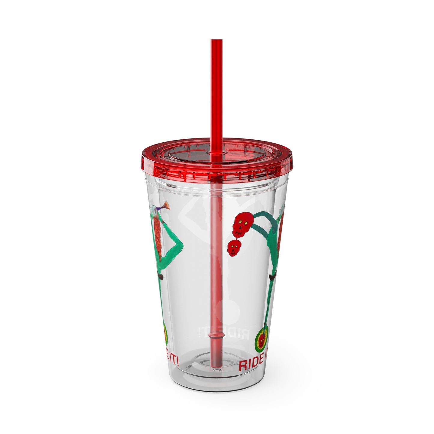 Girls With Grit Ride It! Sunsplash Tumbler with Straw, 16oz