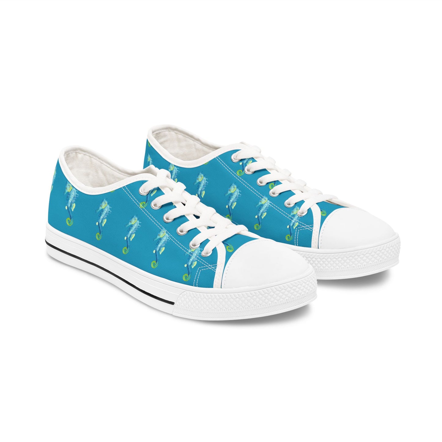 Seahorse Women's Low Top Sneakers - Beach Vibes Casual Footwear