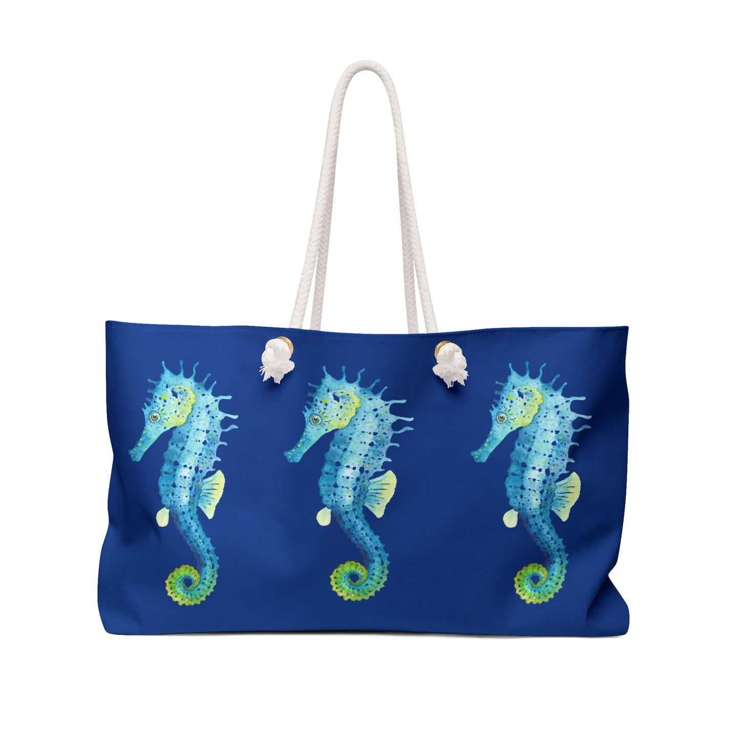 Sea Horse Beach Tote in Navy