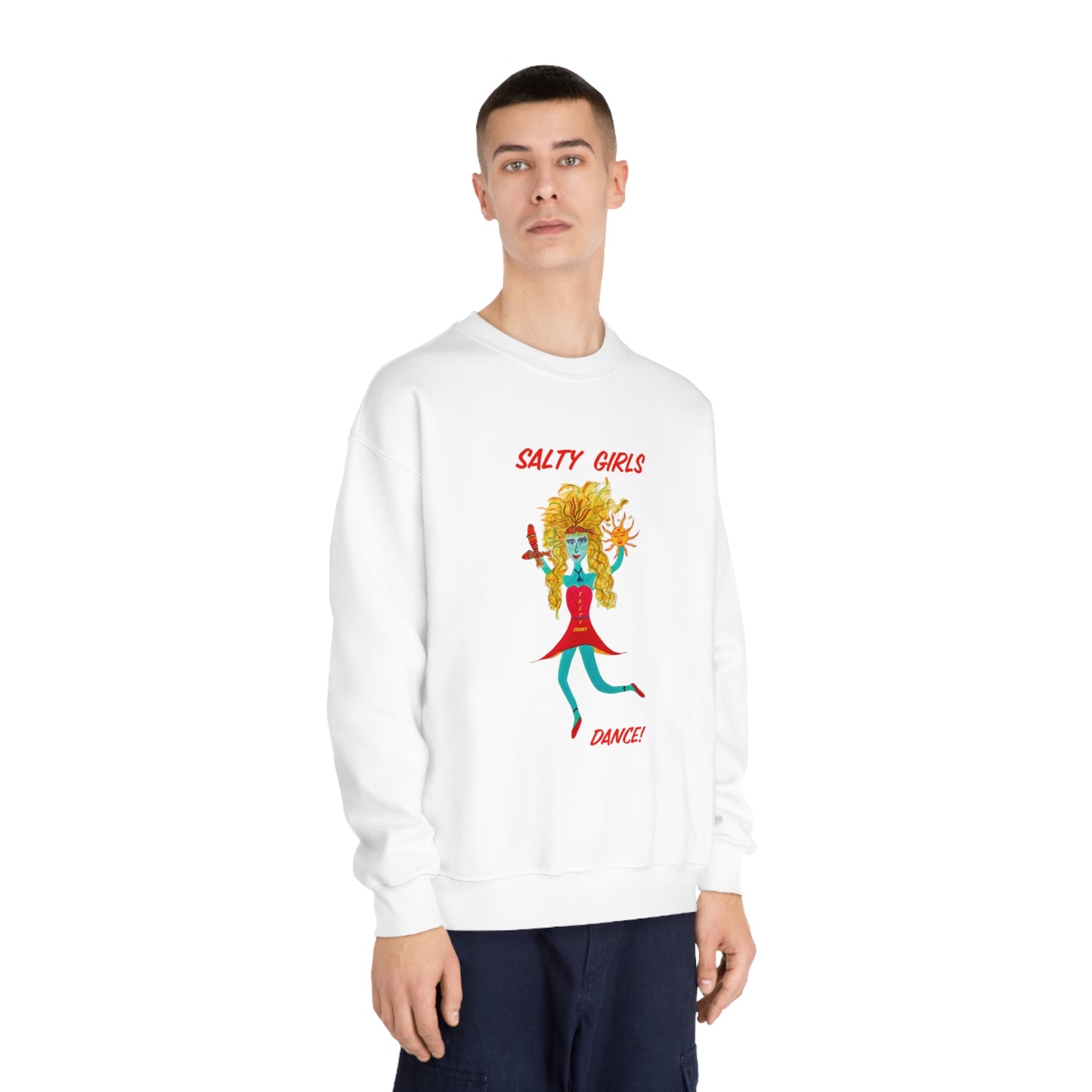 Salty Girls "Dance!" - Adult Unisex DryBlend® Crewneck Sweatshirt