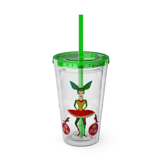 Ballerina Babes - (Pia) Sunsplash Tumbler with Straw, 16oz