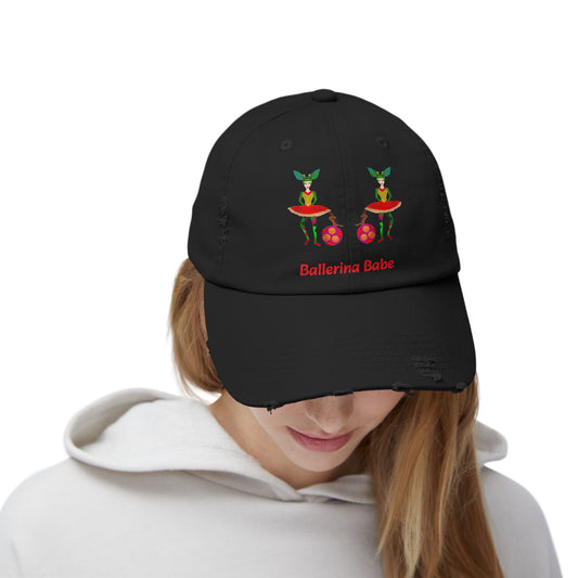 Ballerina Babe (Pia) Unisex Distressed Cap