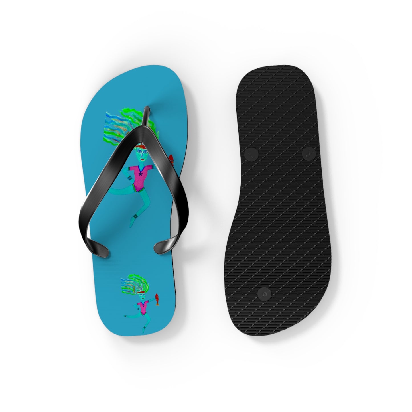 Mer Girls Flip Flops (L) 11-12