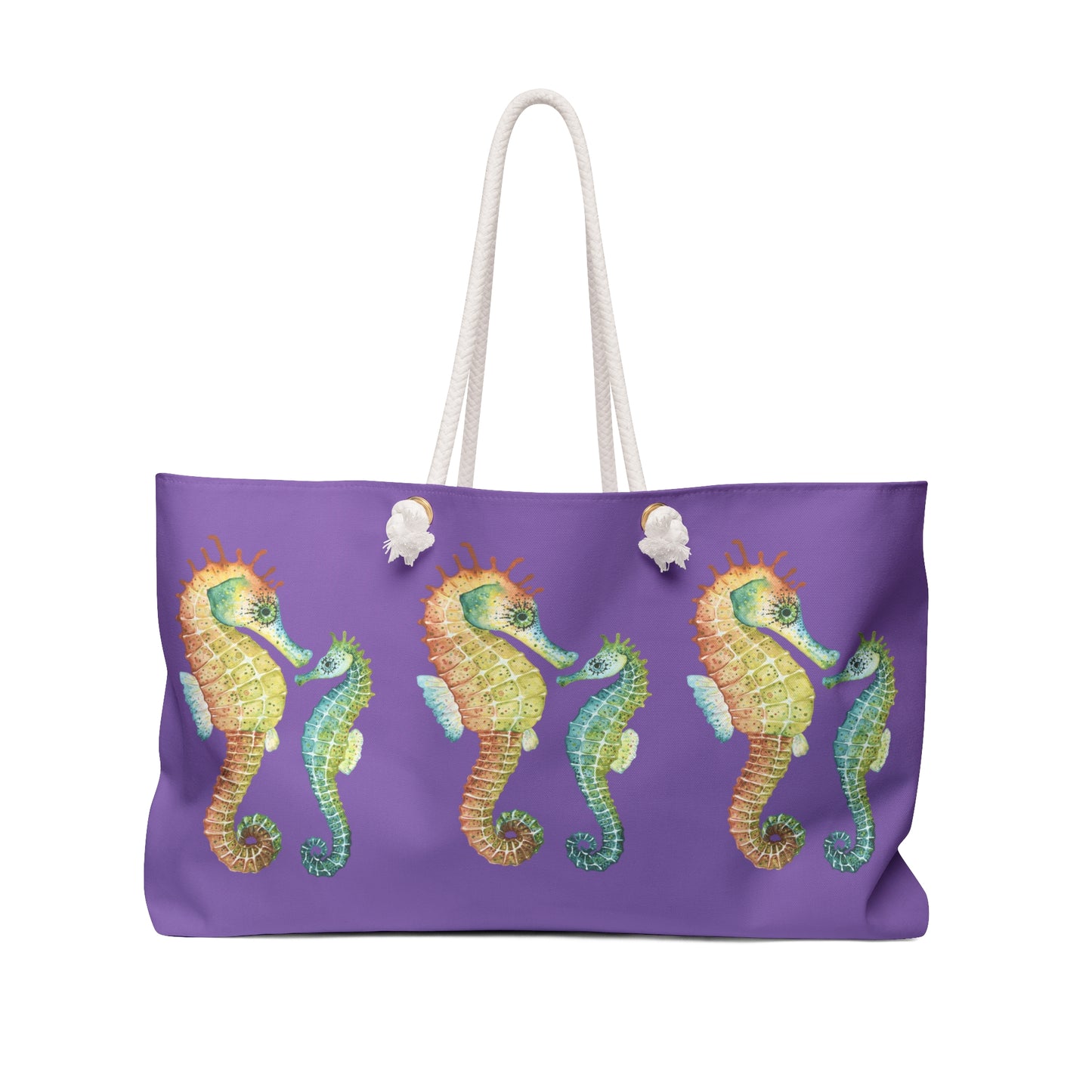 Sea Horse Love Beach Tote in Light Purple