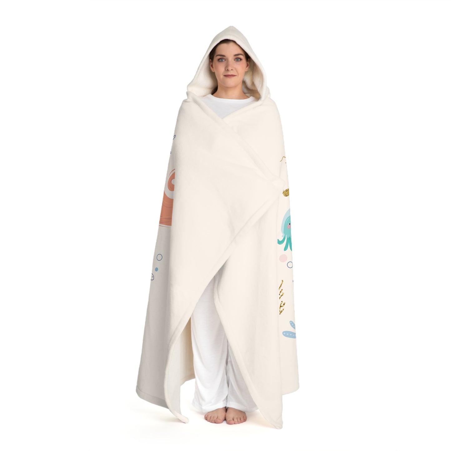 Mer Babies Hooded Sherpa Fleece Blanket