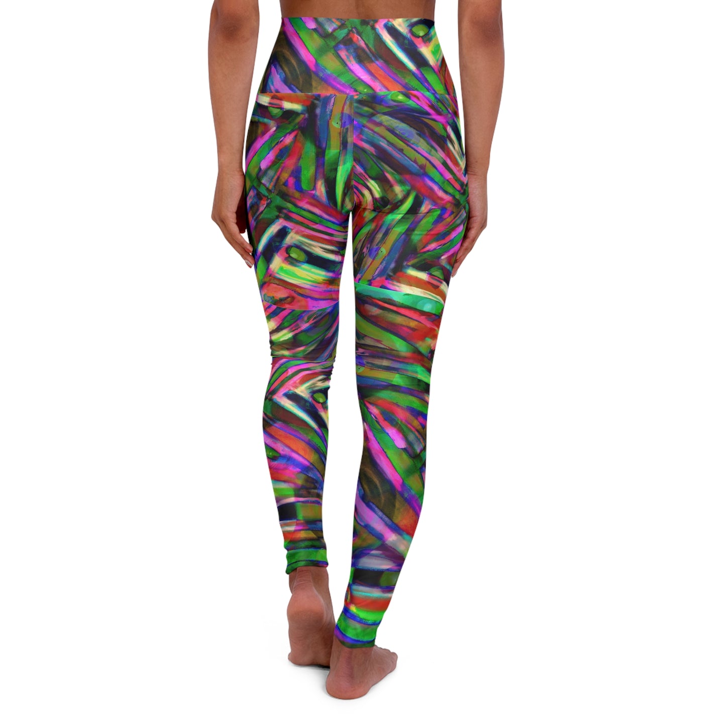 Colored Glass (Purple) - High Waisted Yoga Leggings