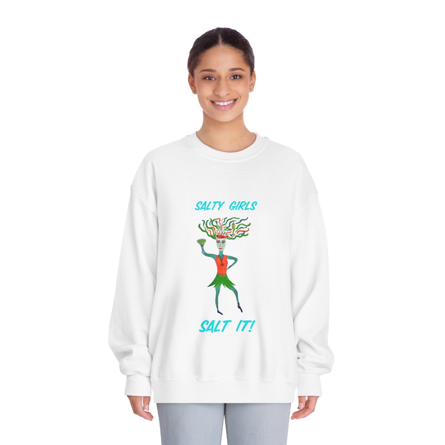 Salty Girls "Salt It!" - Adult Unisex DryBlend® Crewneck Sweatshirt