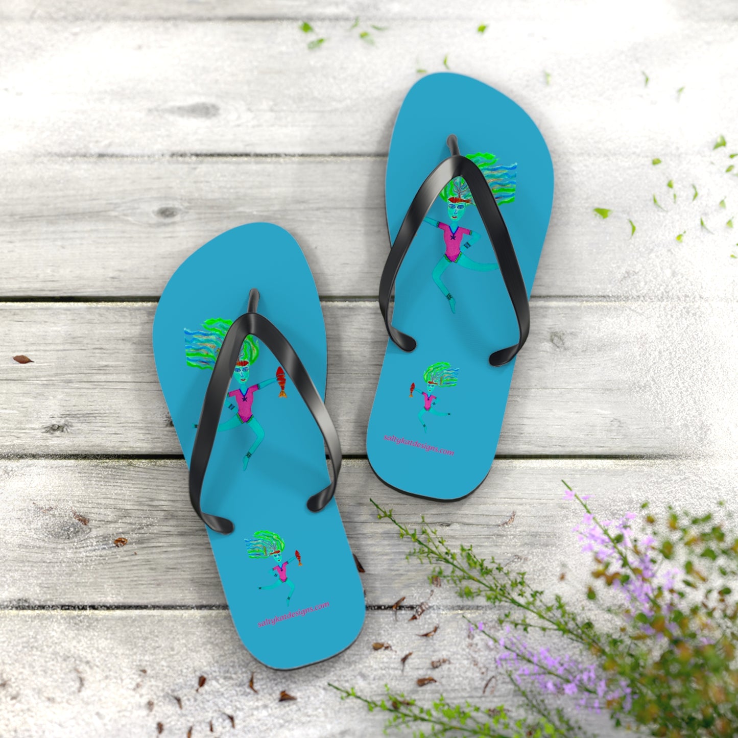 Mer Girls Flip Flops (L) 11-12