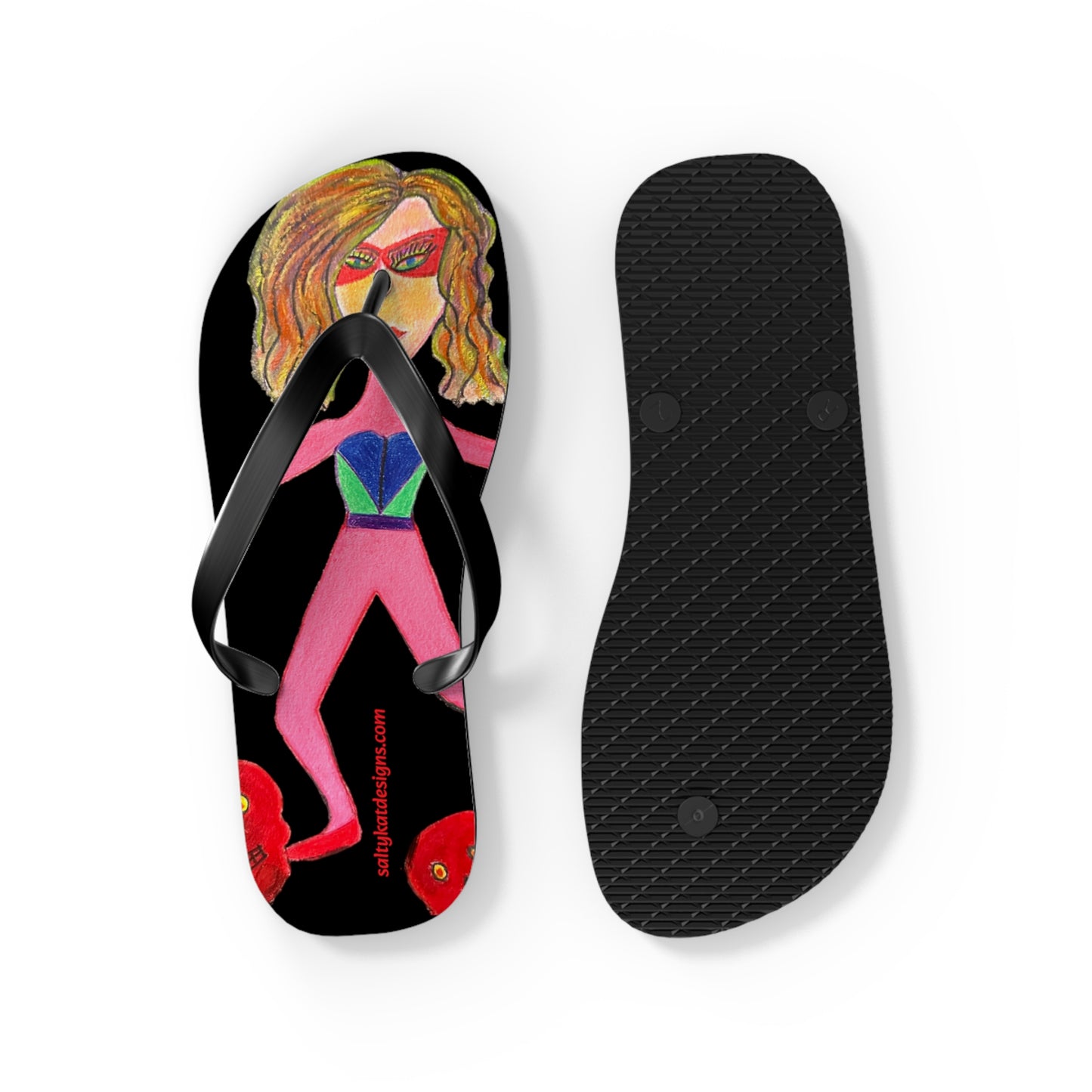 Super Heroine "PUSH" - Flip Flops (L) 11-12