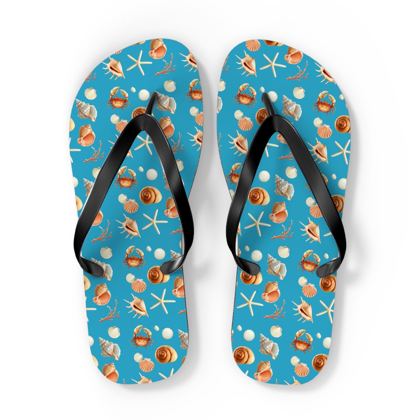 Sea Shells by the Seashore Flip Flops (S = 7/8  US)