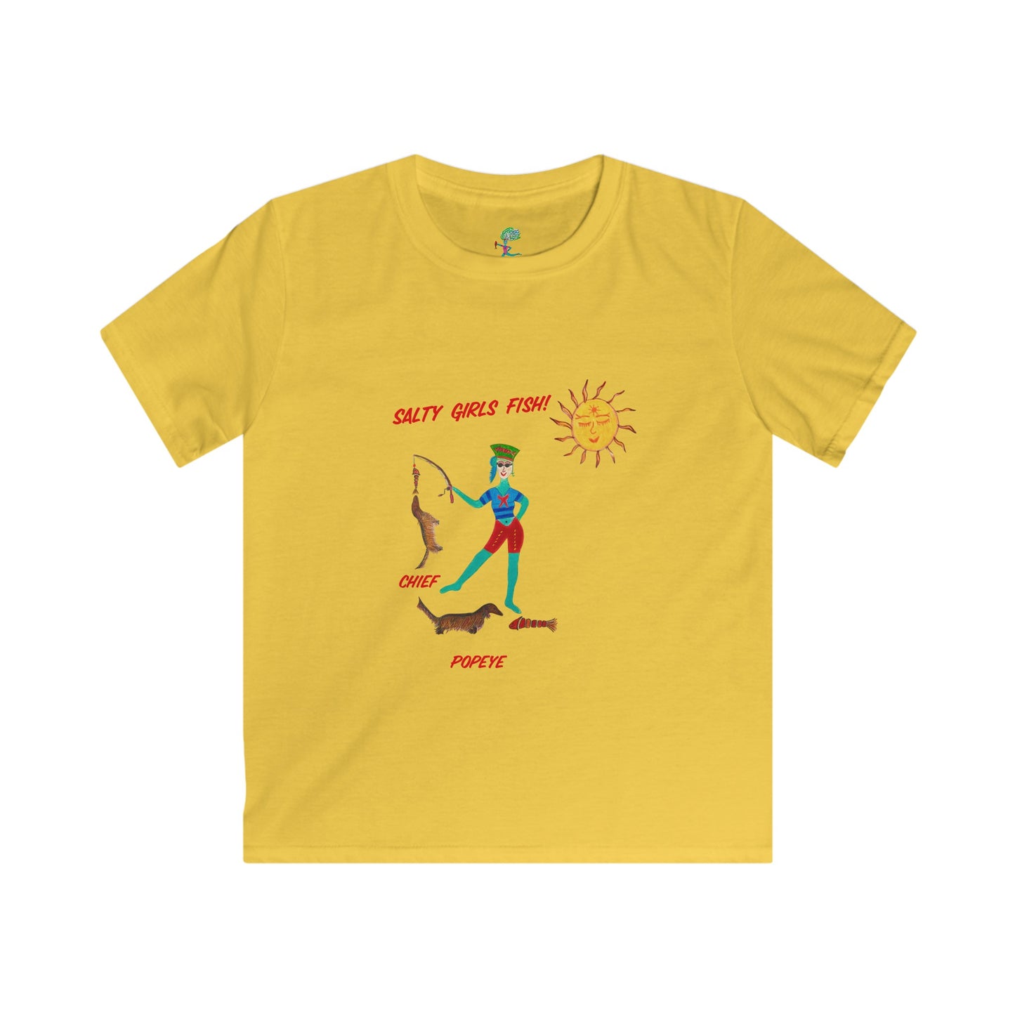 Salty Girls "Fish!" Kids Unisex Softstyle Tee