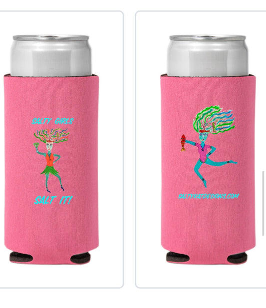 The Salty Girls "Salt It!" Slim Can Coozie